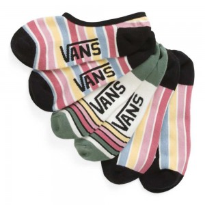Vans Stripe Mix Canoodle 3 Pack 6.5-10 Socken Damen Rosa Bordeaux | 90362MDTQ